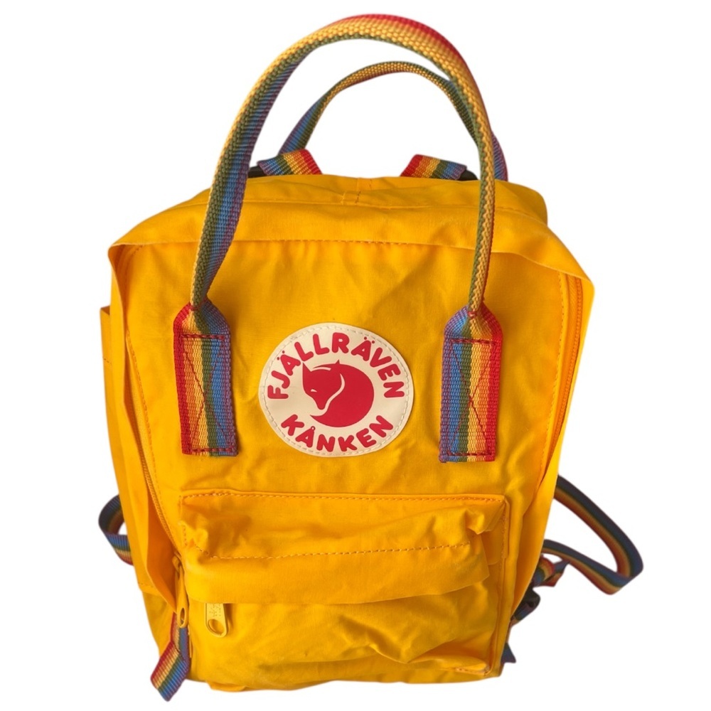 Fjällräven Kånken Rainbow Mini Backpack Yellow Bohemian Academia